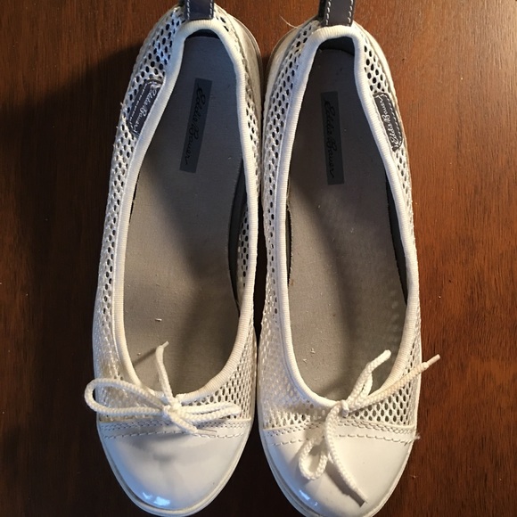 Eddie Bauer Shoes - Eddie Bauer White Slip on Ballet Shoes